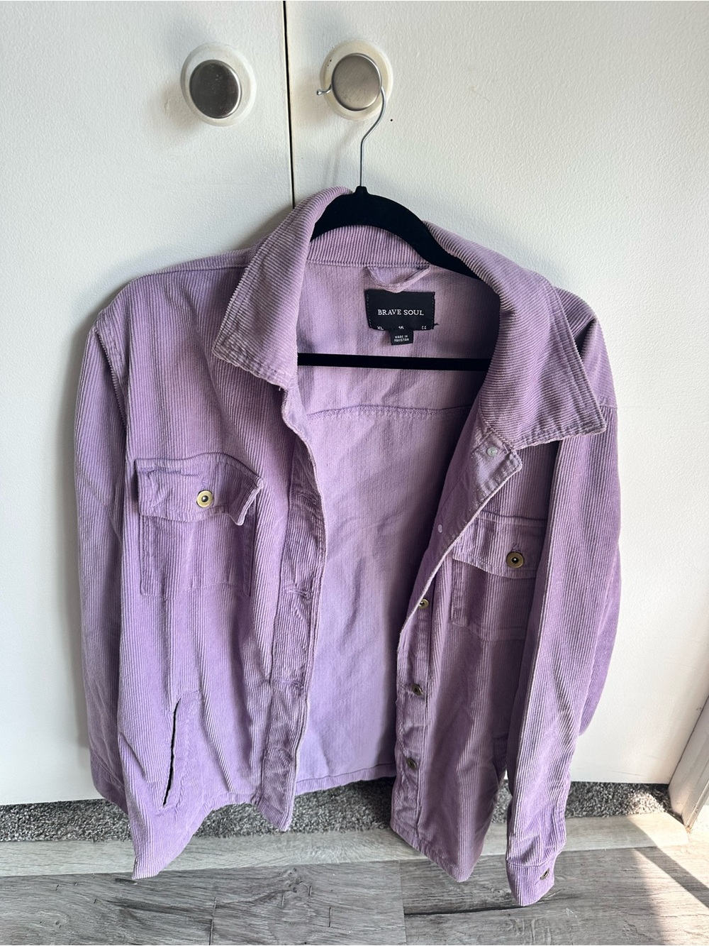 Brave Soul Lilac Corduroy Overshirt Jacket